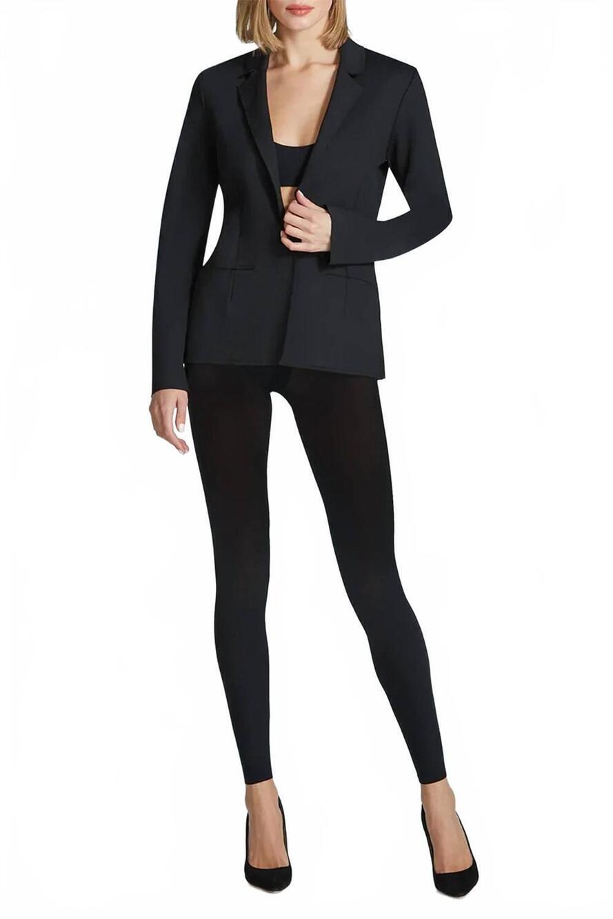 NEW COMMANDO fleece lined opaque footless tights in black